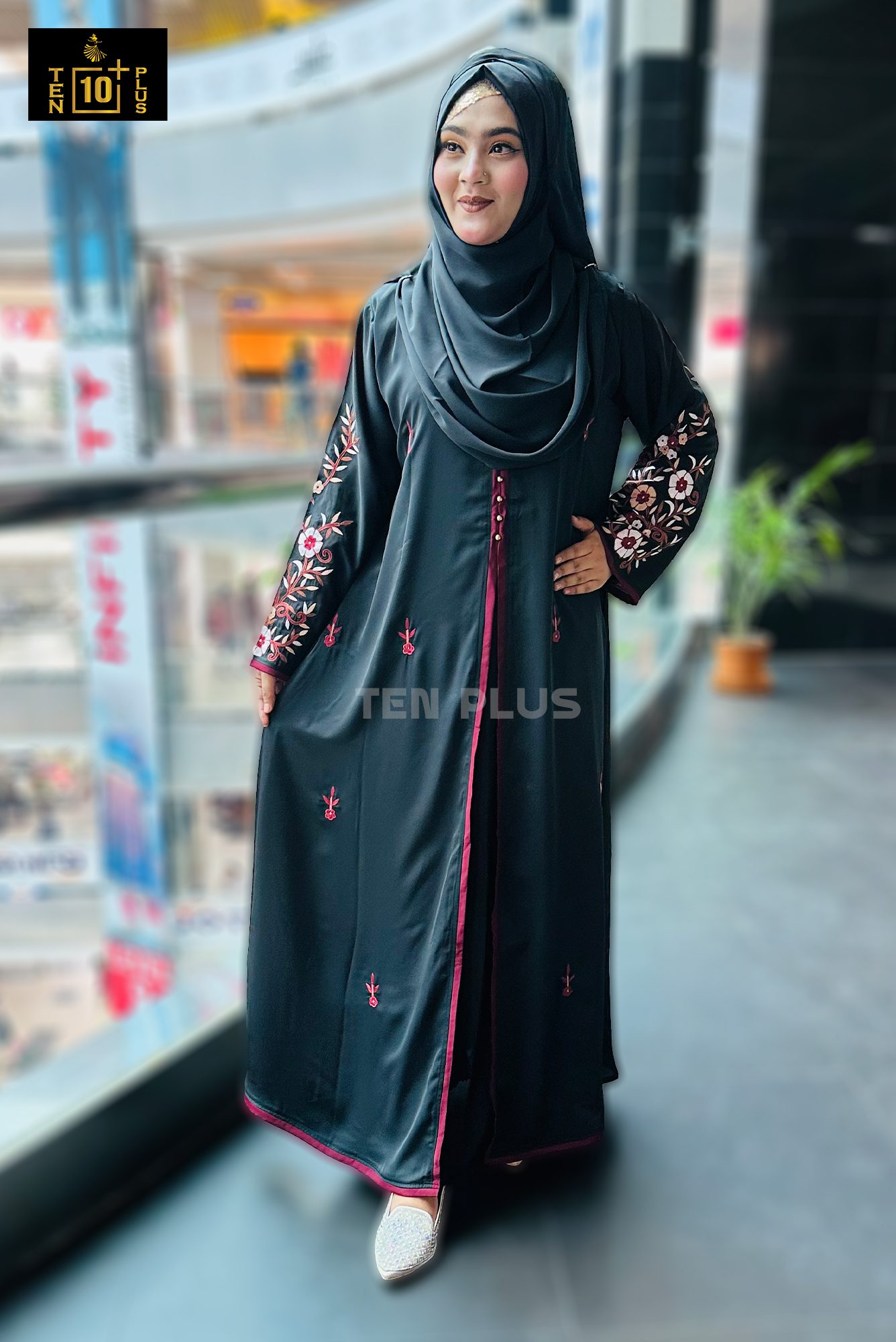 Embroidery Kimonu With Hijab (এম্ব্রয়ডারি কিমোনু সাথে হিজাব) - Image 3