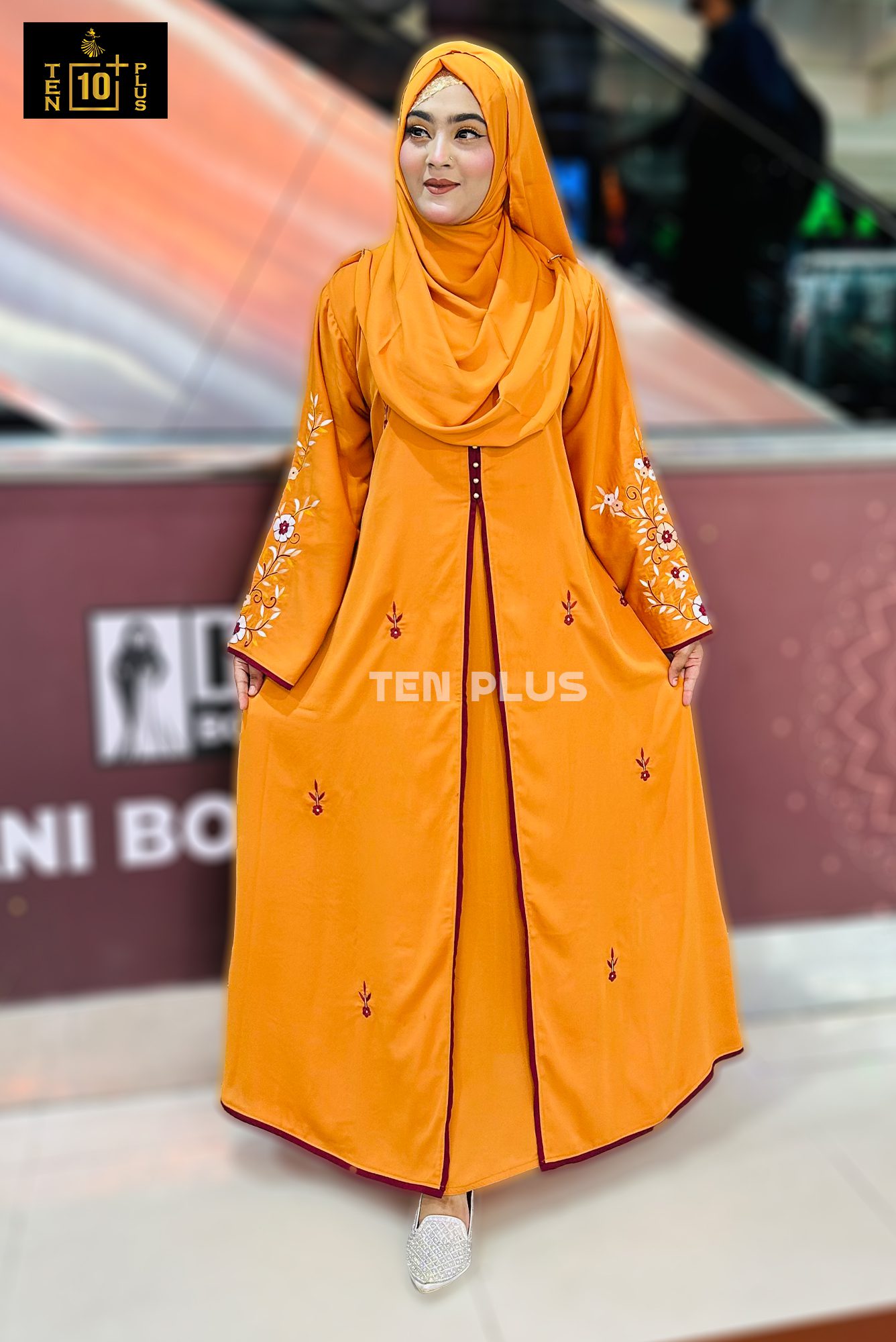 Embroidery Kimonu With Hijab (এম্ব্রয়ডারি কিমোনু সাথে হিজাব)